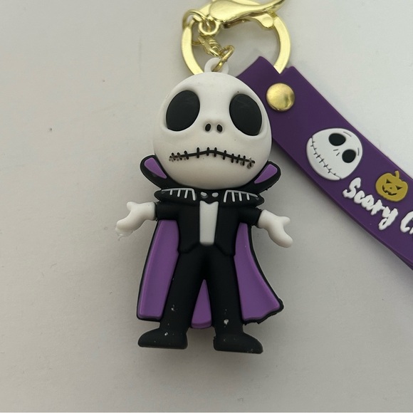 Nightmare Before Christmas Jack Skellington 3D Silicone Keychain NEW - Picture 6 of 11